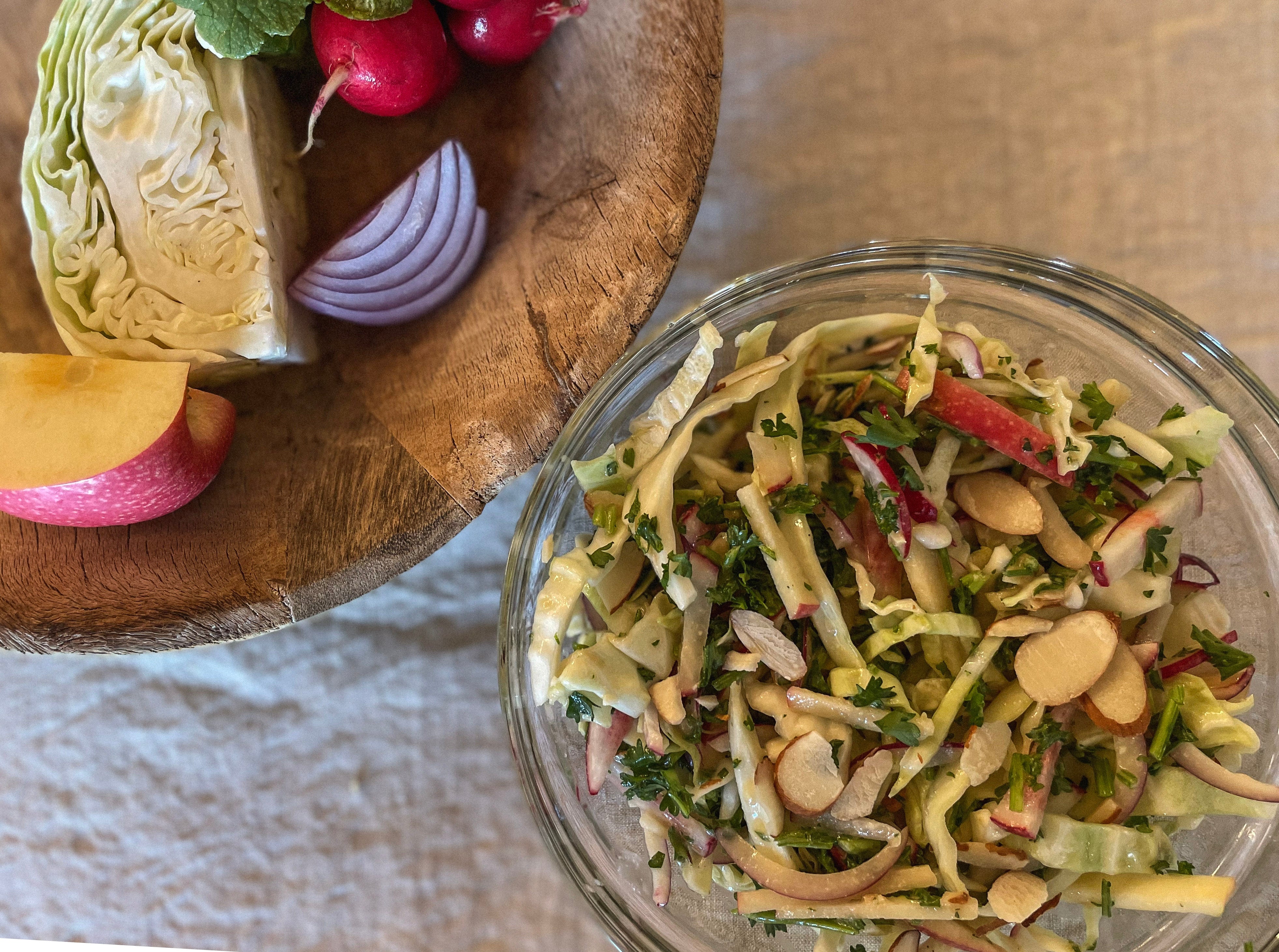 Cabbage Radish Apple Salad